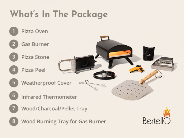 PRE-ORDER Bertello 12" SimulFIRE Outdoor Pizza Oven - Everything Bundle (Ships June/July)