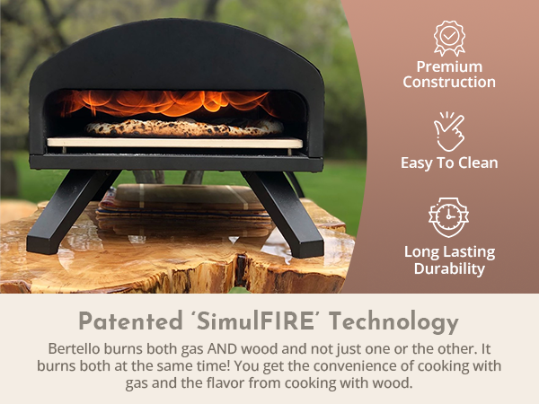 PRE-ORDER Bertello 12" SimulFIRE Outdoor Pizza Oven - Everything Bundle (Ships June/July)
