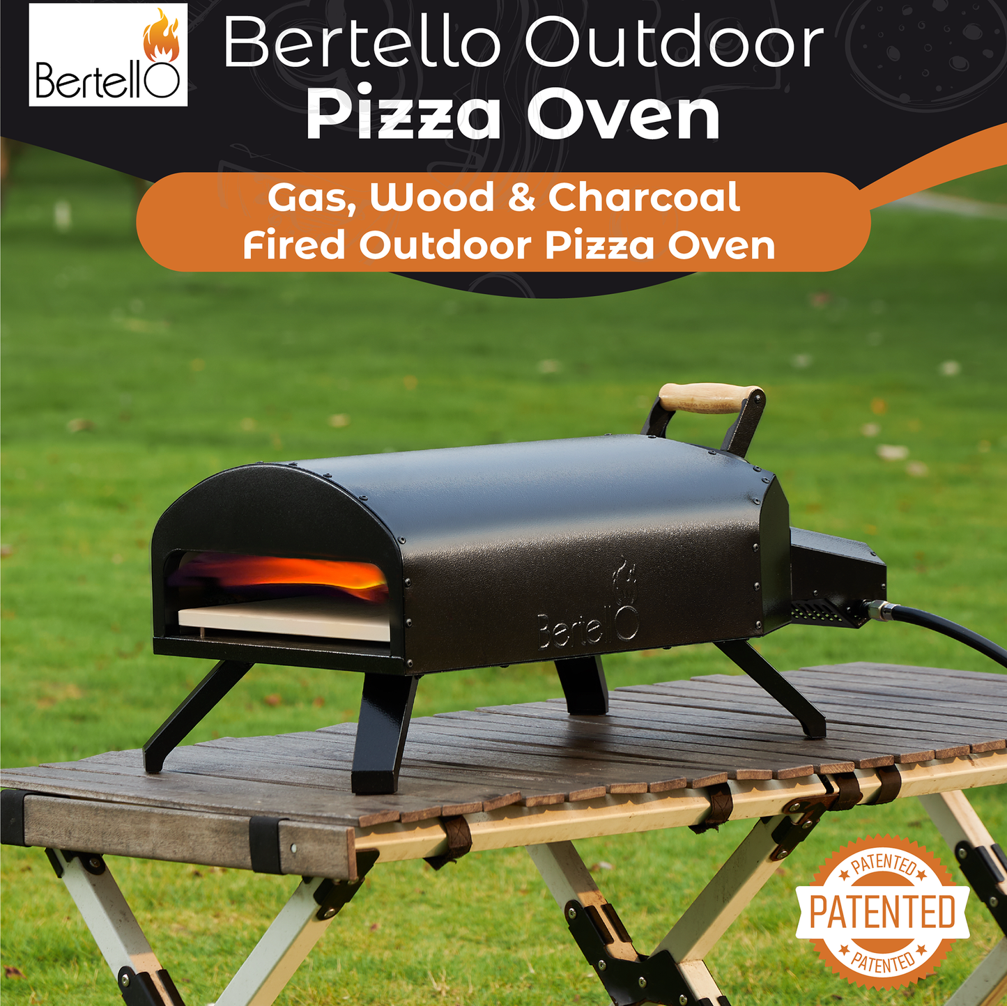 PRE-ORDER Bertello 12" SimulFIRE Outdoor Pizza Oven - Everything Bundle (Ships June/July)