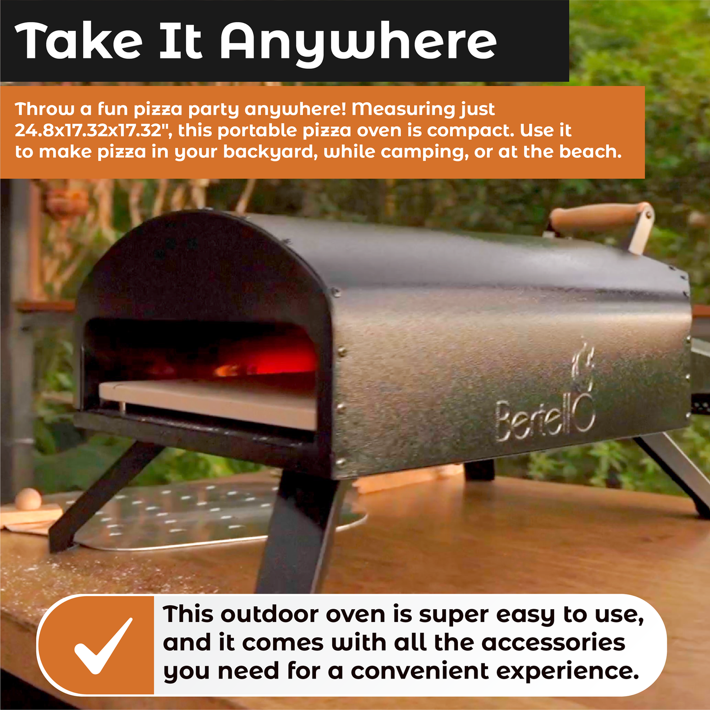 PRE-ORDER Bertello 12" SimulFIRE Outdoor Pizza Oven - Everything Bundle (Ships June/July)